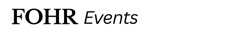 Text logo featuring the words 'FOHR Events' in a modern font.